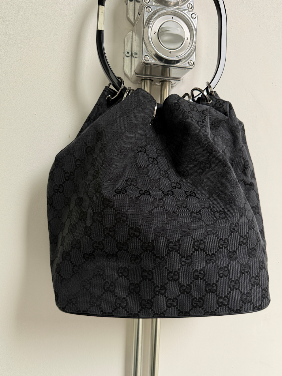 RR ARCHIVE Gucci GG Ring Handle Canvas Handbag