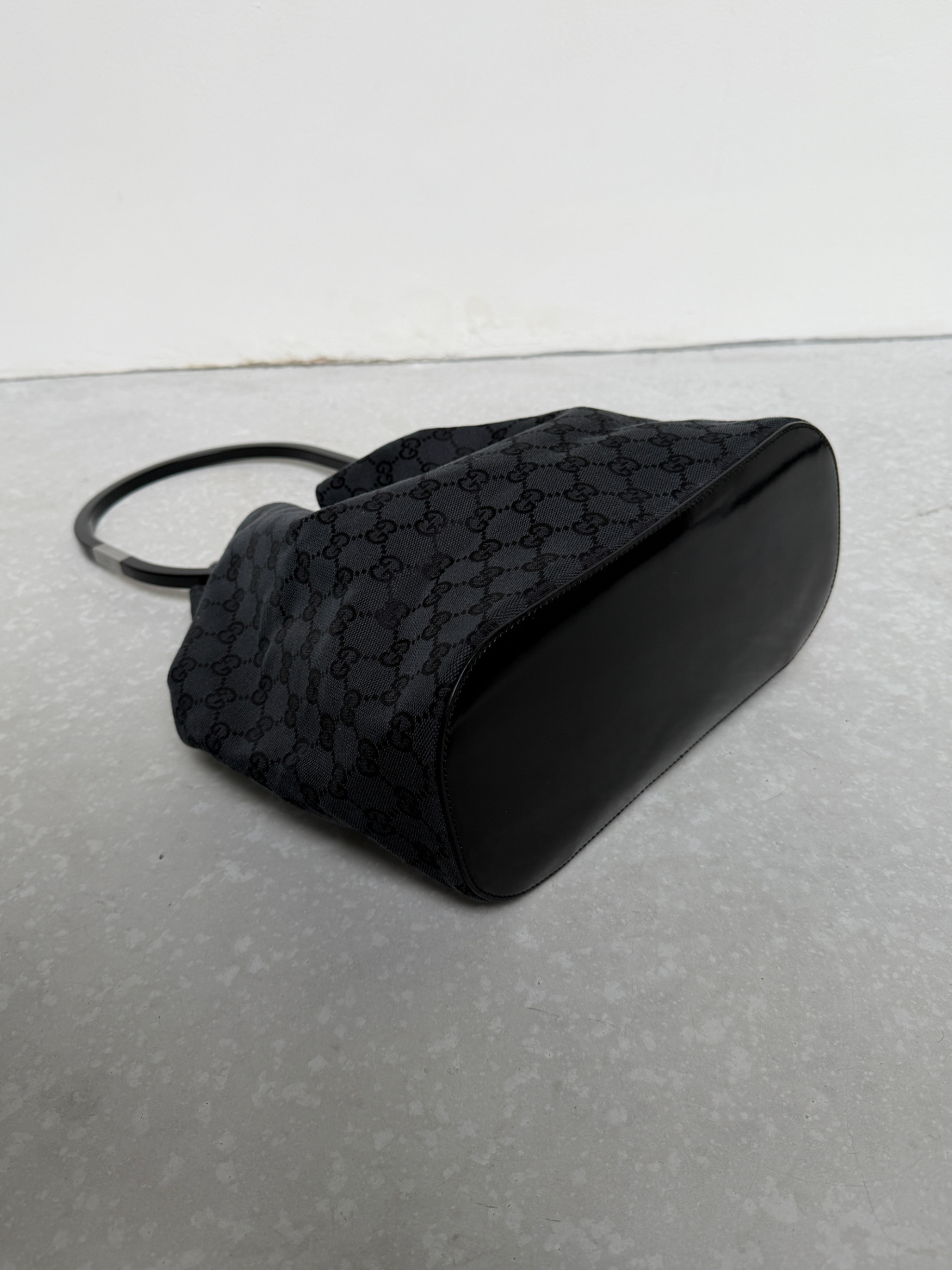 RR ARCHIVE Gucci GG Ring Handle Canvas Handbag