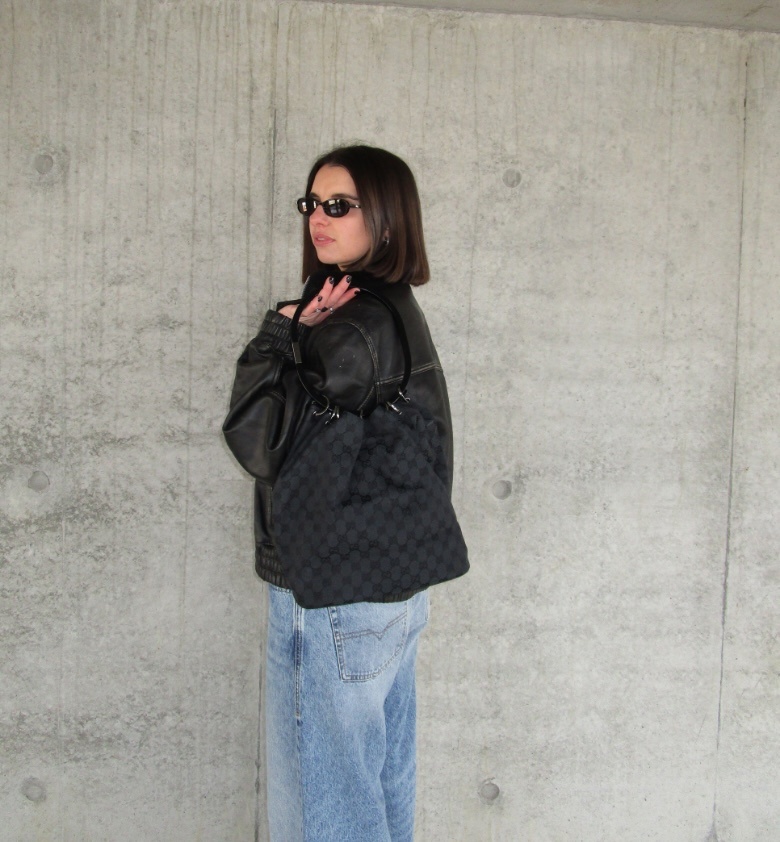 RR ARCHIVE Gucci GG Ring Handle Canvas Handbag