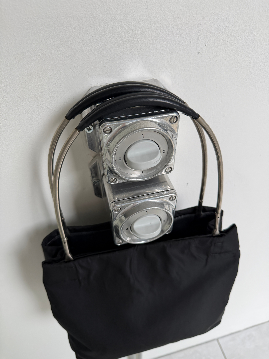 RR ARCHIVE Prada Nylon Metal Arc Bag