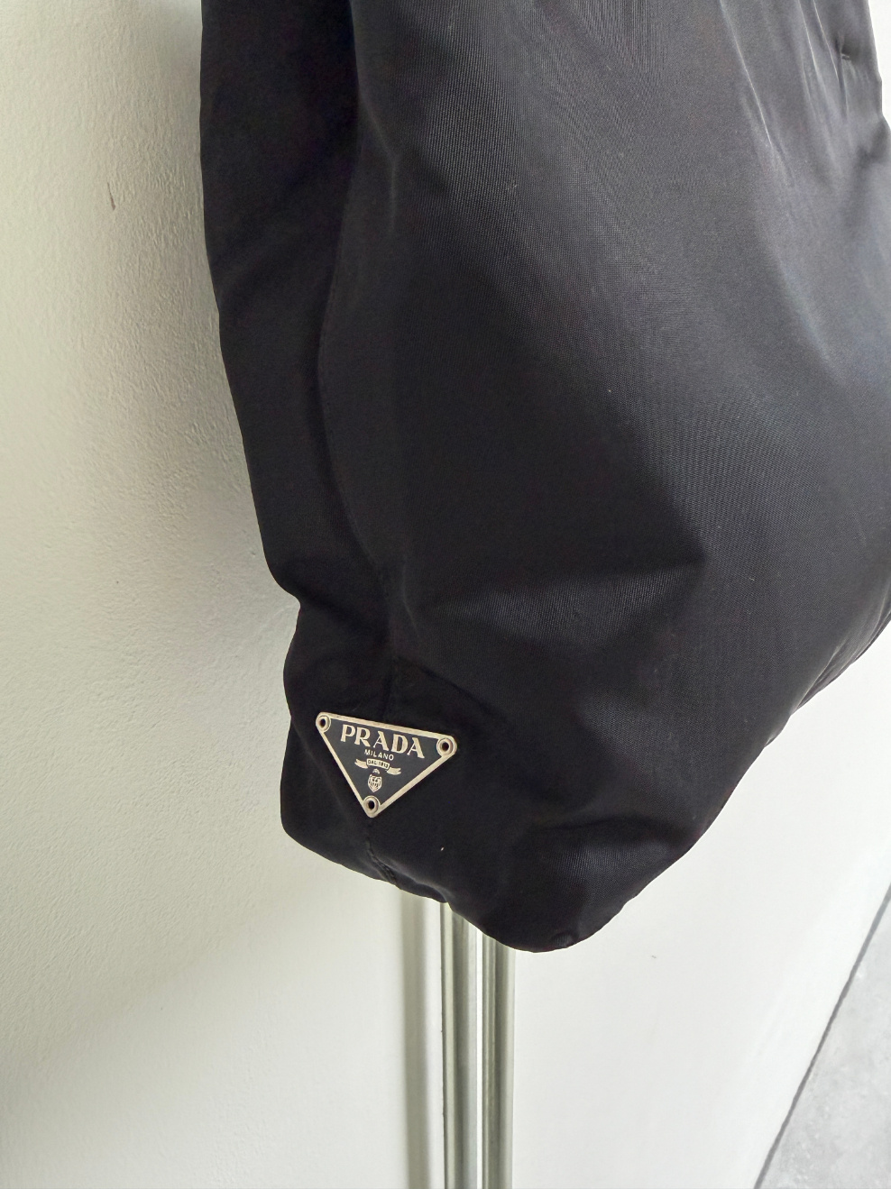 RR ARCHIVE Prada Nylon Metal Arc Bag