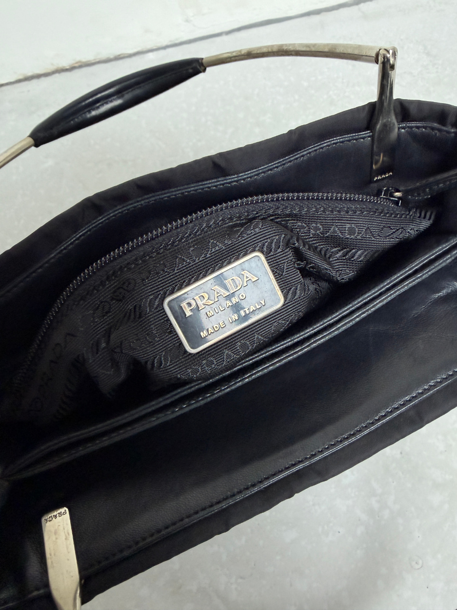 RR ARCHIVE Prada Nylon Metal Arc Bag