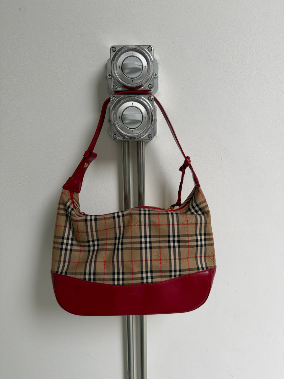 RR ARCHIVE Burberry Haymarket Canvas Shoulder Bag