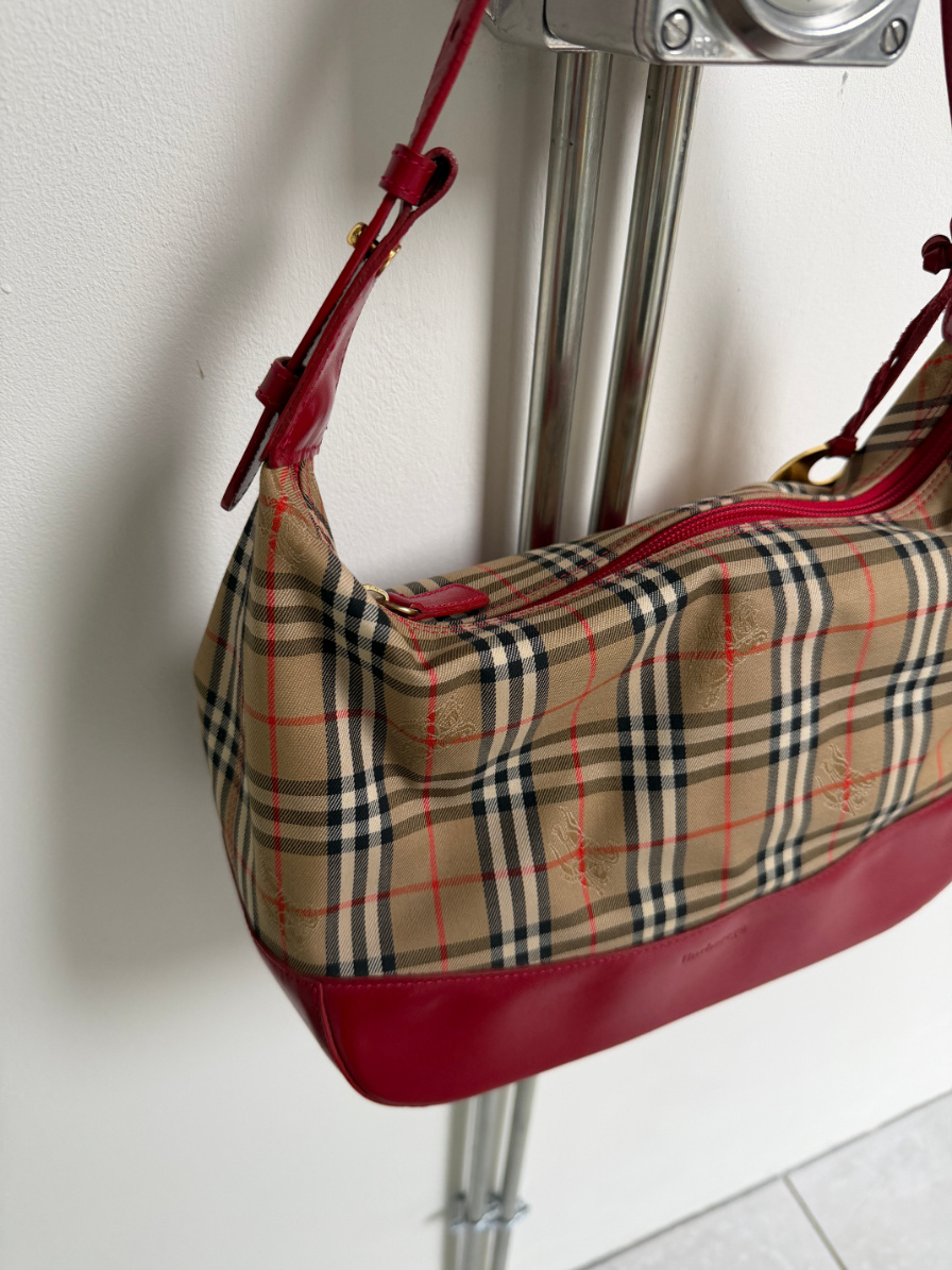 RR ARCHIVE Burberry Haymarket Canvas Shoulder Bag