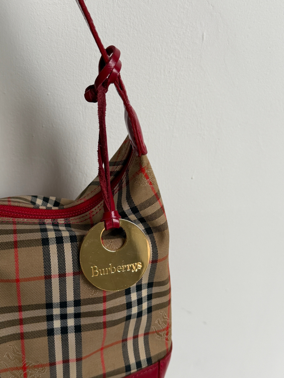 RR ARCHIVE Burberry Haymarket Canvas Shoulder Bag