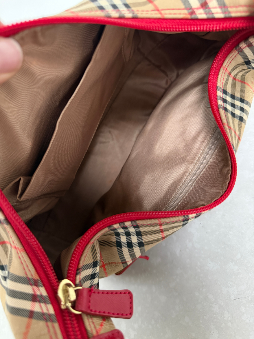 RR ARCHIVE Burberry Haymarket Canvas Shoulder Bag