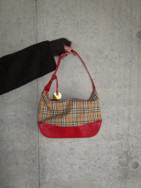 RR ARCHIVE Burberry Haymarket Canvas Shoulder Bag