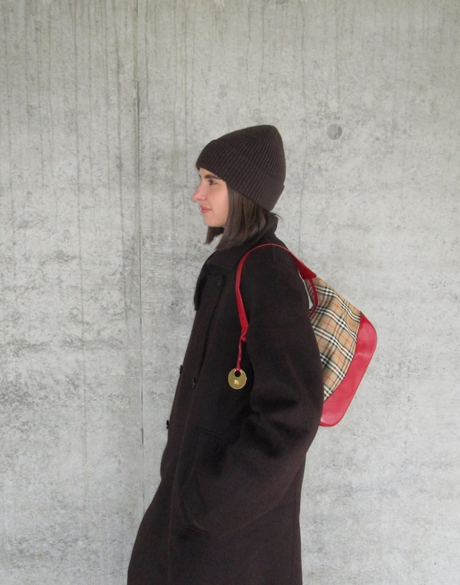 RR ARCHIVE Burberry Haymarket Canvas Shoulder Bag