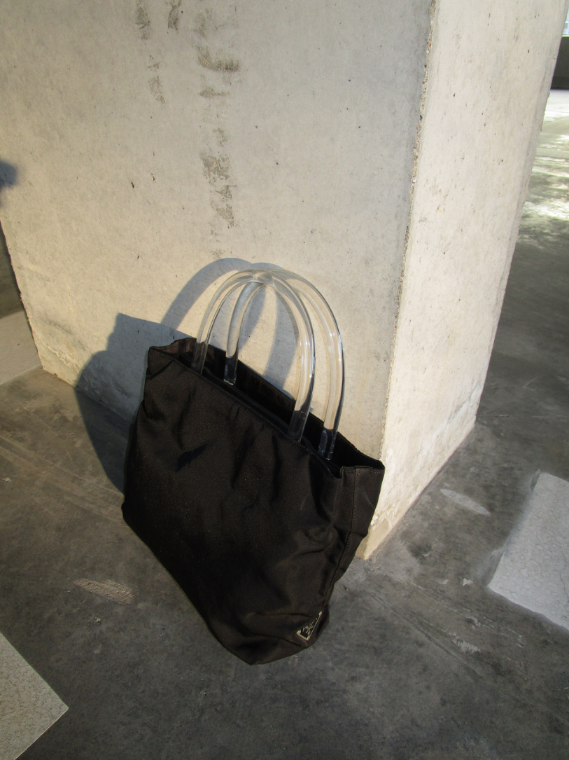 RR ARCHIVE Prada Nylon Plexi Handles Bag