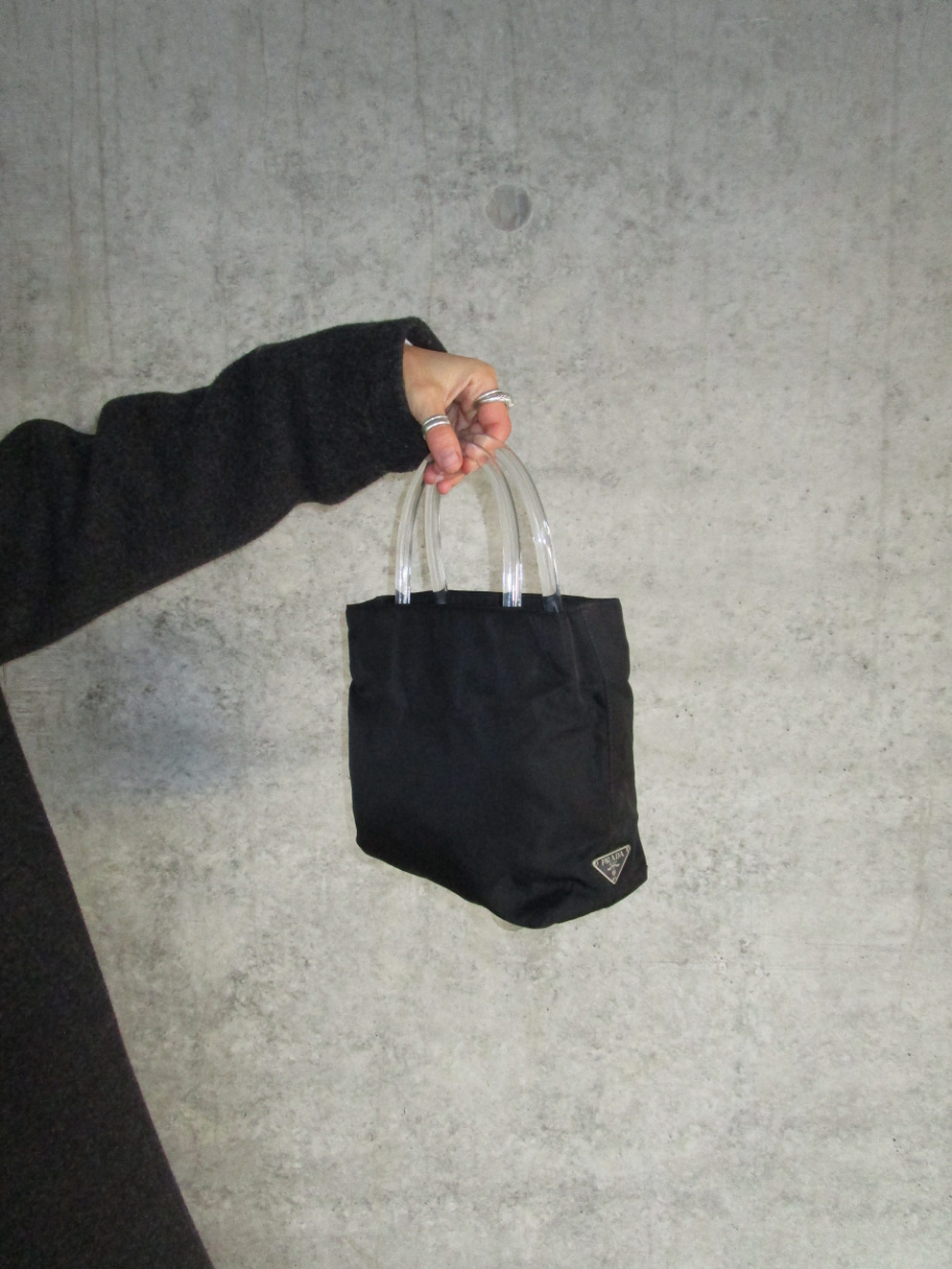RR ARCHIVE Prada Nylon Plexi Handles Bag