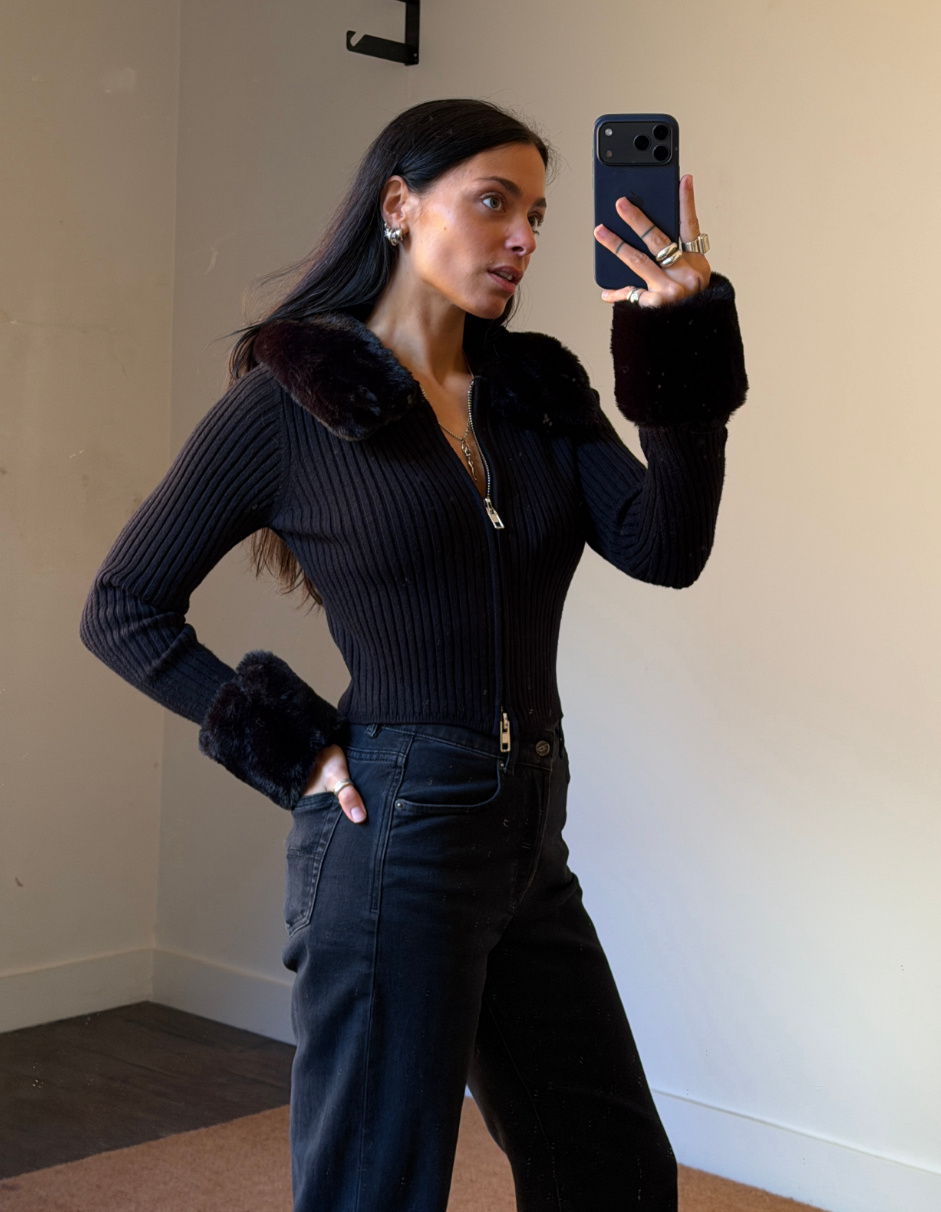 House of Sunny Peggy Zipper Cardigan