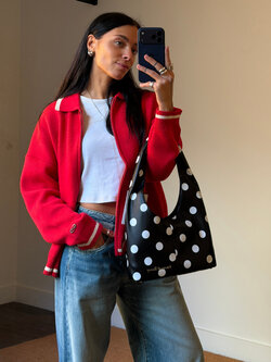 House of Sunny Polka Dot Shoulder Bag