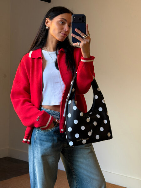 House of Sunny Polka Dot Shoulder Bag