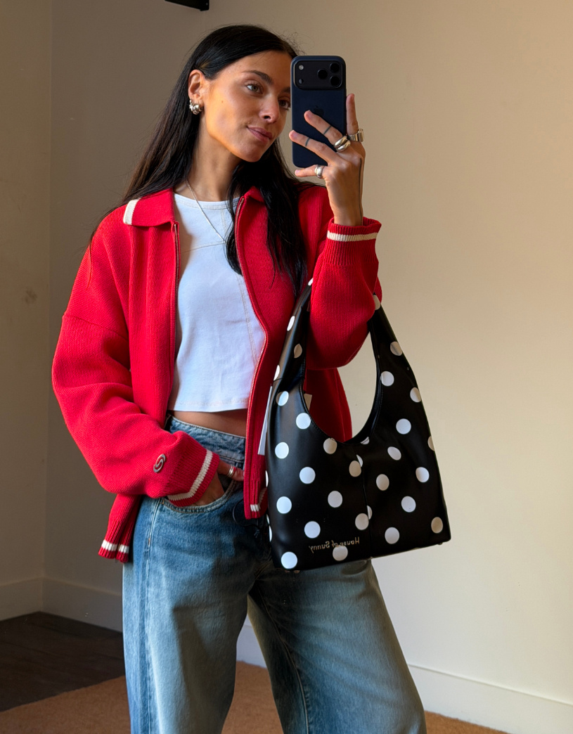 House of Sunny Polka Dot Shoulder Bag