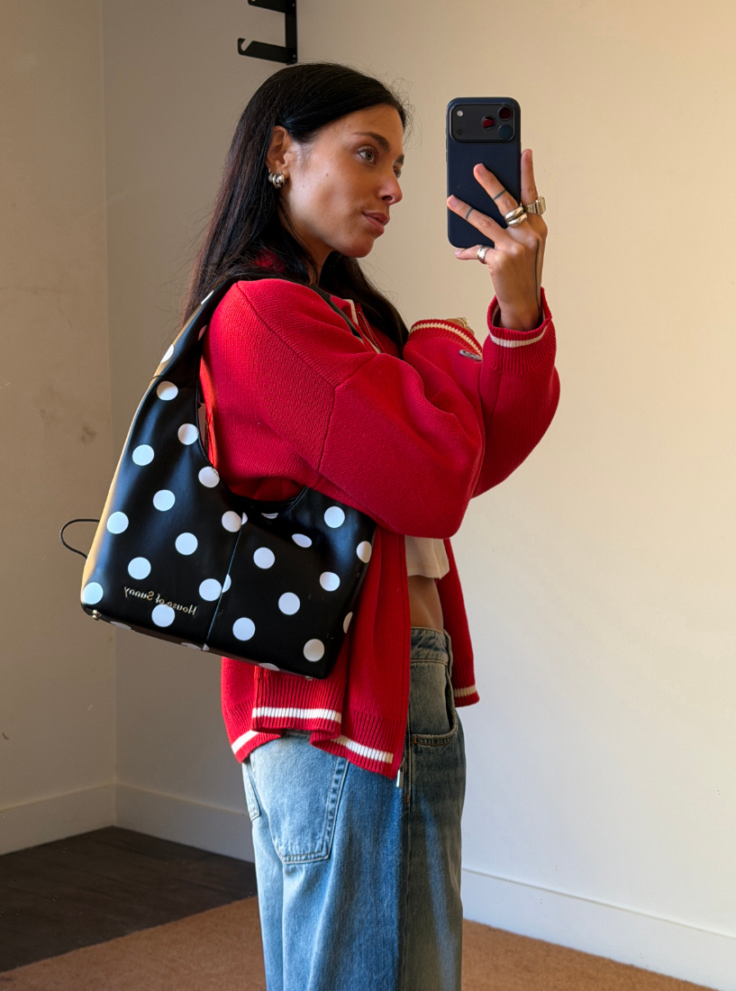 House of Sunny Polka Dot Shoulder Bag