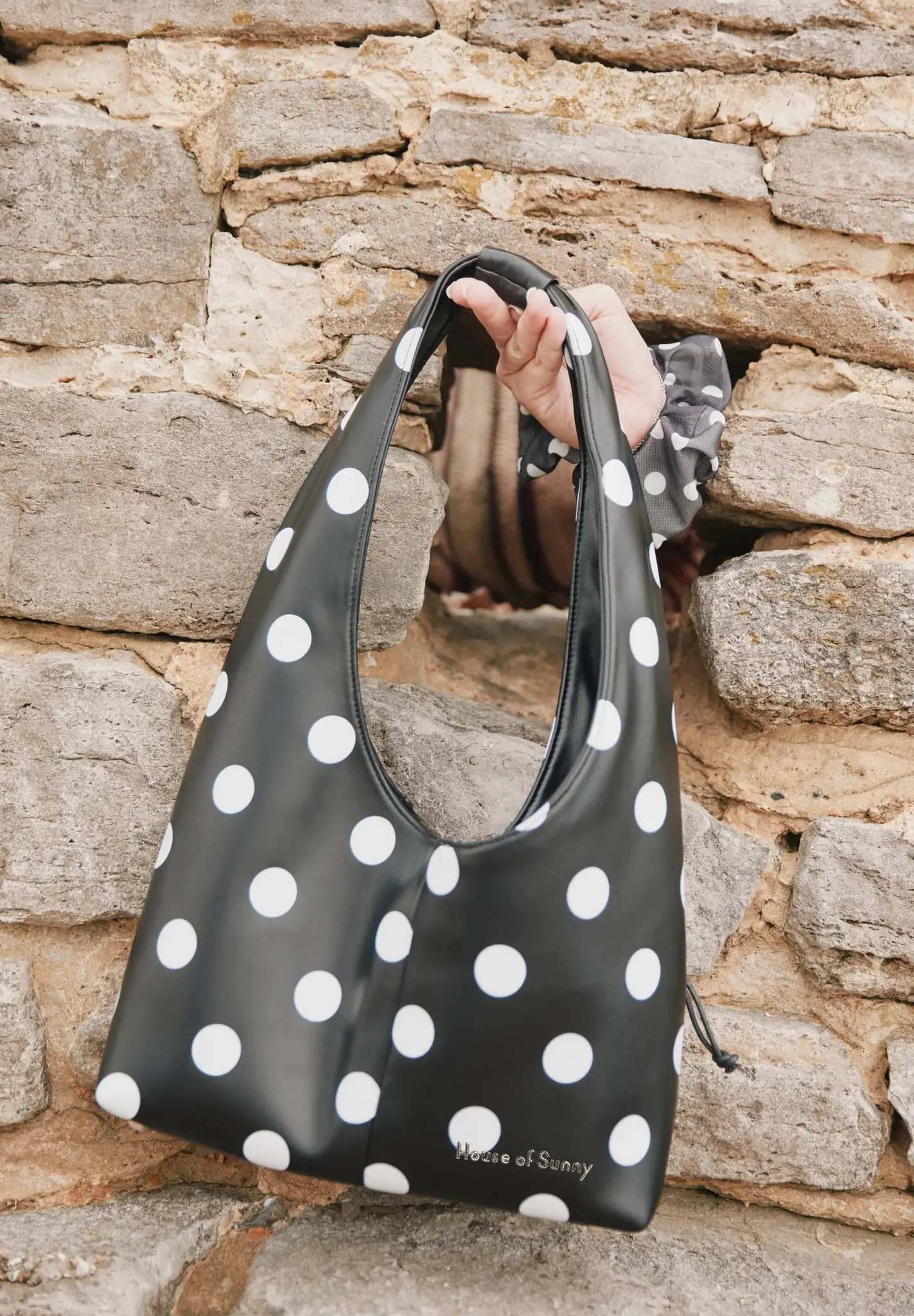 House of Sunny Polka Dot Shoulder Bag