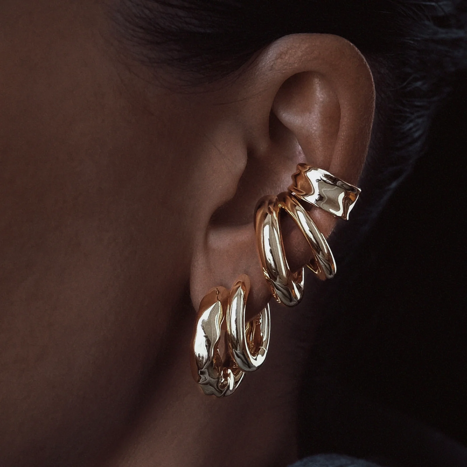 Billion Avenue Chunky Molten Kos Earring