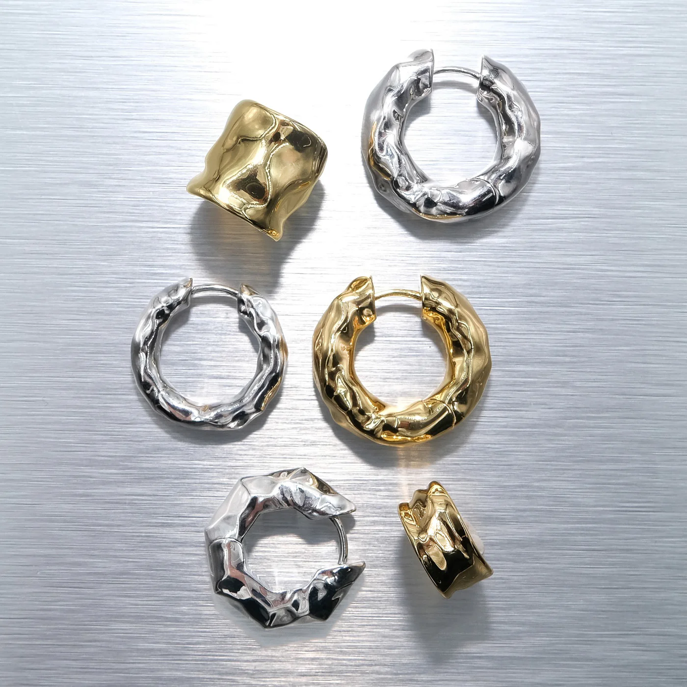 Billion Avenue Chunky Molten Kos Earring