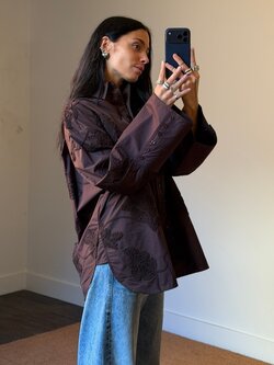 Rotate Flower Oversized Shirt