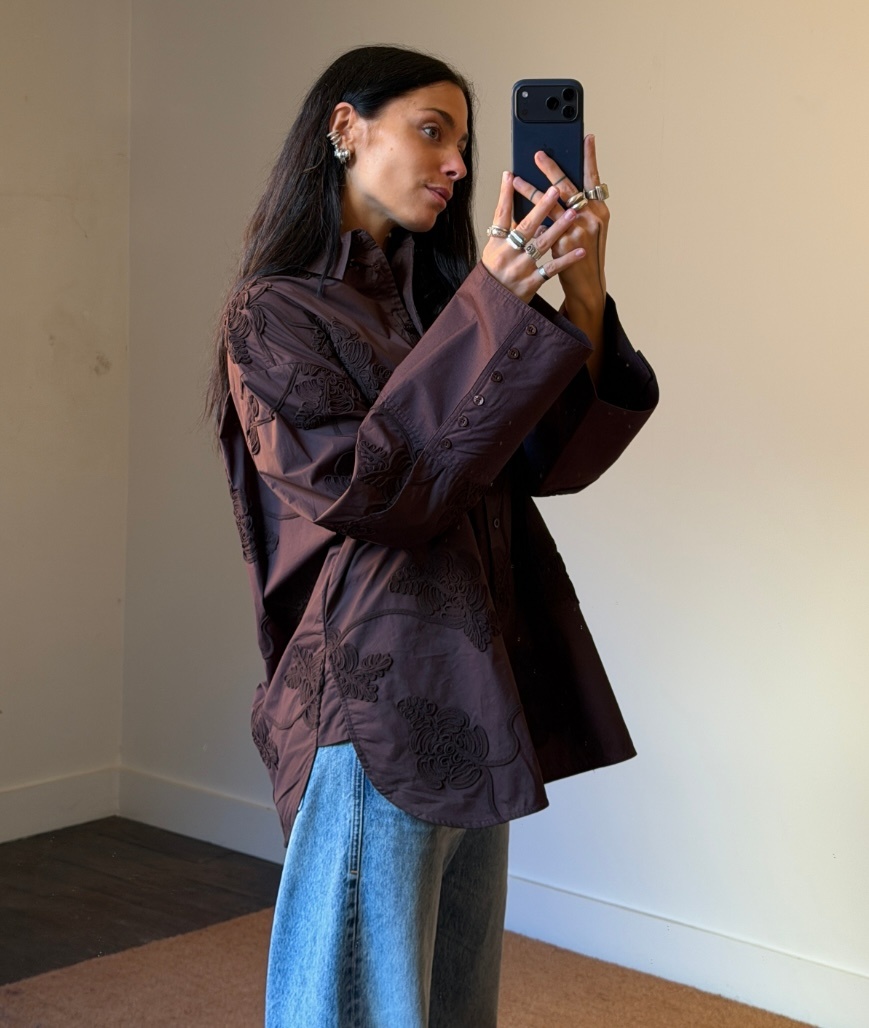 Rotate Flower Oversized Shirt