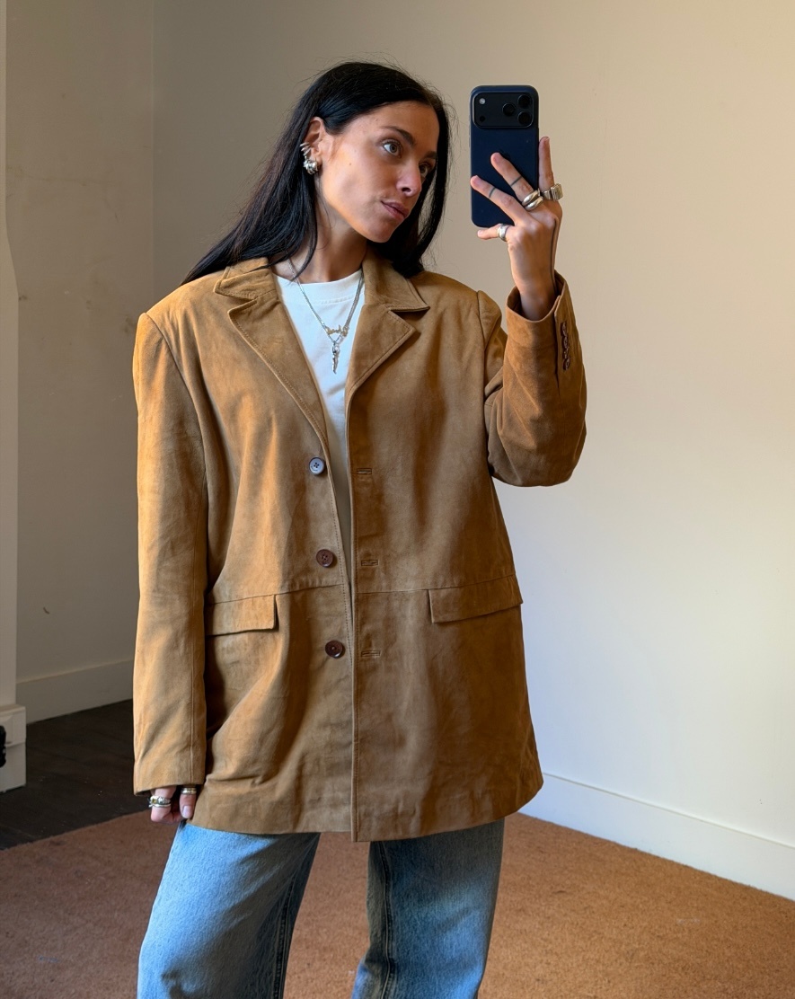 Rotate Oversize Suede Blazer