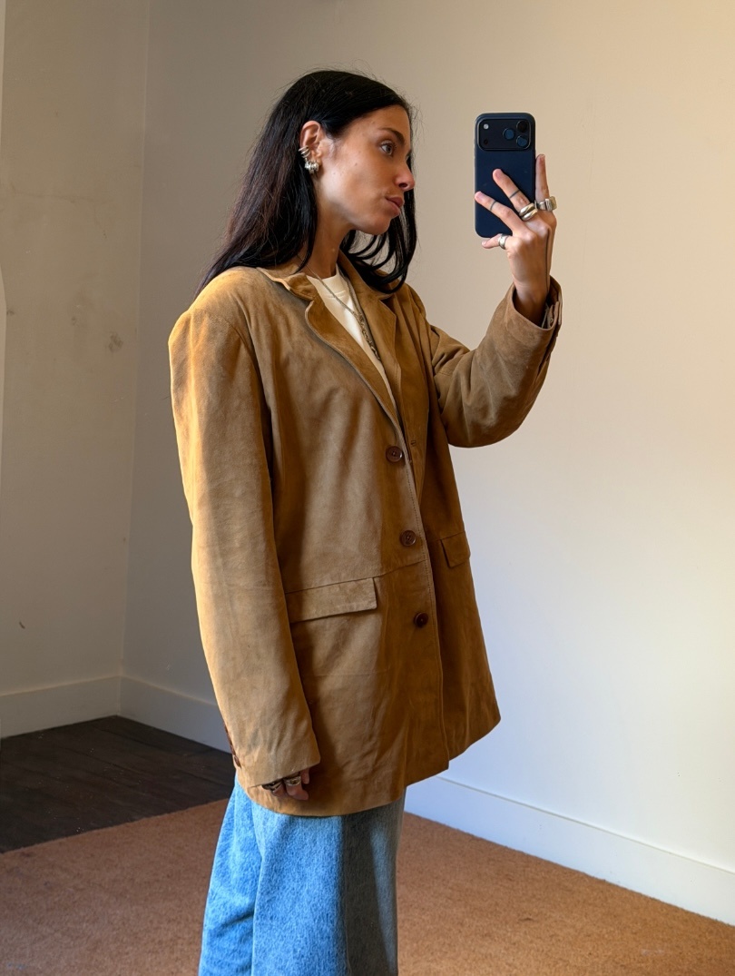 Rotate Oversize Suede Blazer