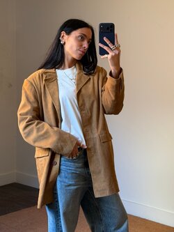 Rotate Oversize Suede Blazer