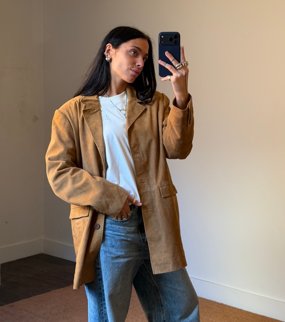 Rotate Oversize Suede Blazer