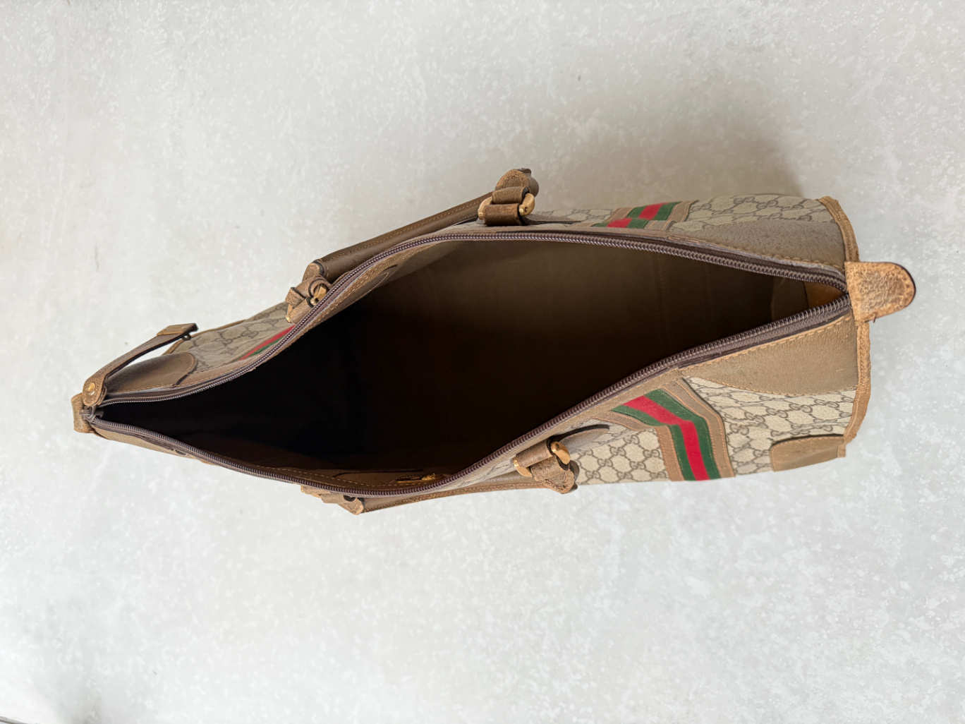 RR ARCHIVE Gucci GG Web Stripe Travel Bag