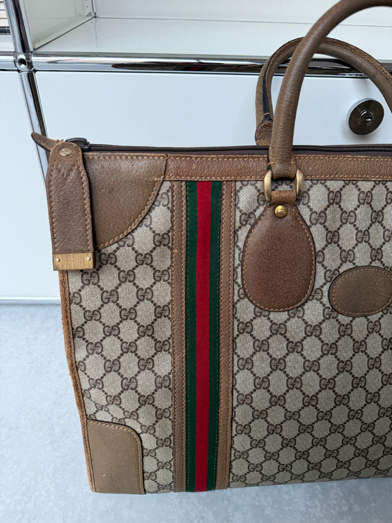 RR ARCHIVE Gucci GG Web Stripe Travel Bag