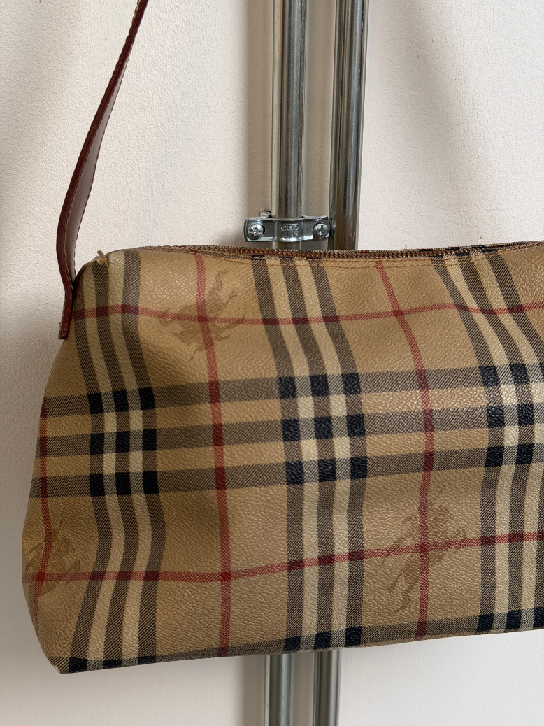 RR ARCHIVE Burberry Nova Check & Leather Shoulder Bag