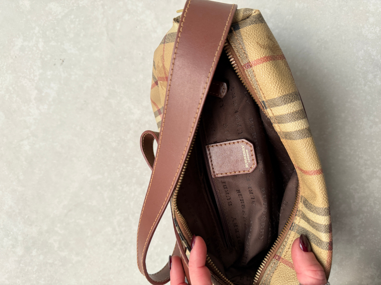 RR ARCHIVE Burberry Nova Check & Leather Shoulder Bag