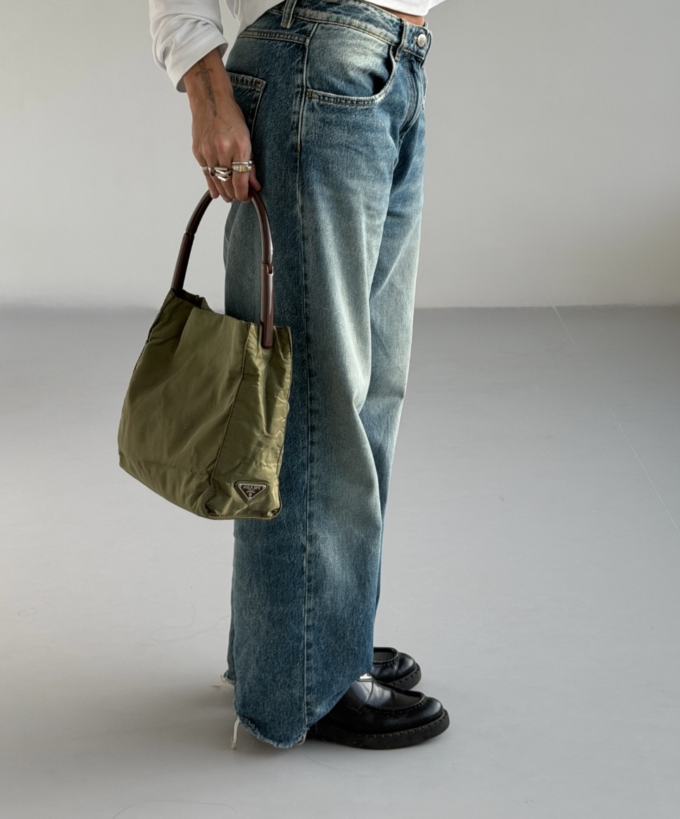 RR ARCHIVE Prada Tessuto Plexi Handle Tote