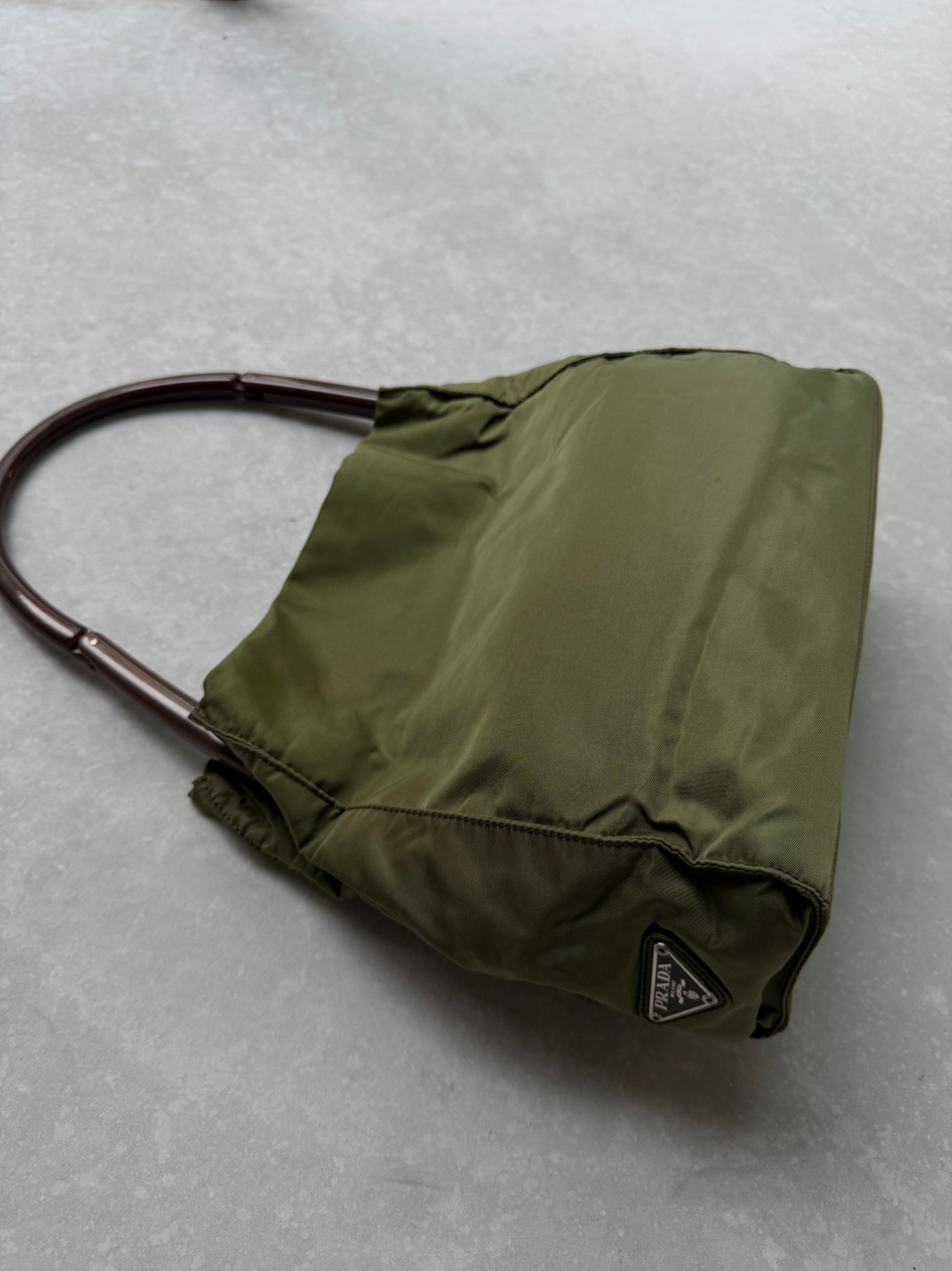 RR ARCHIVE Prada Tessuto Plexi Handle Tote