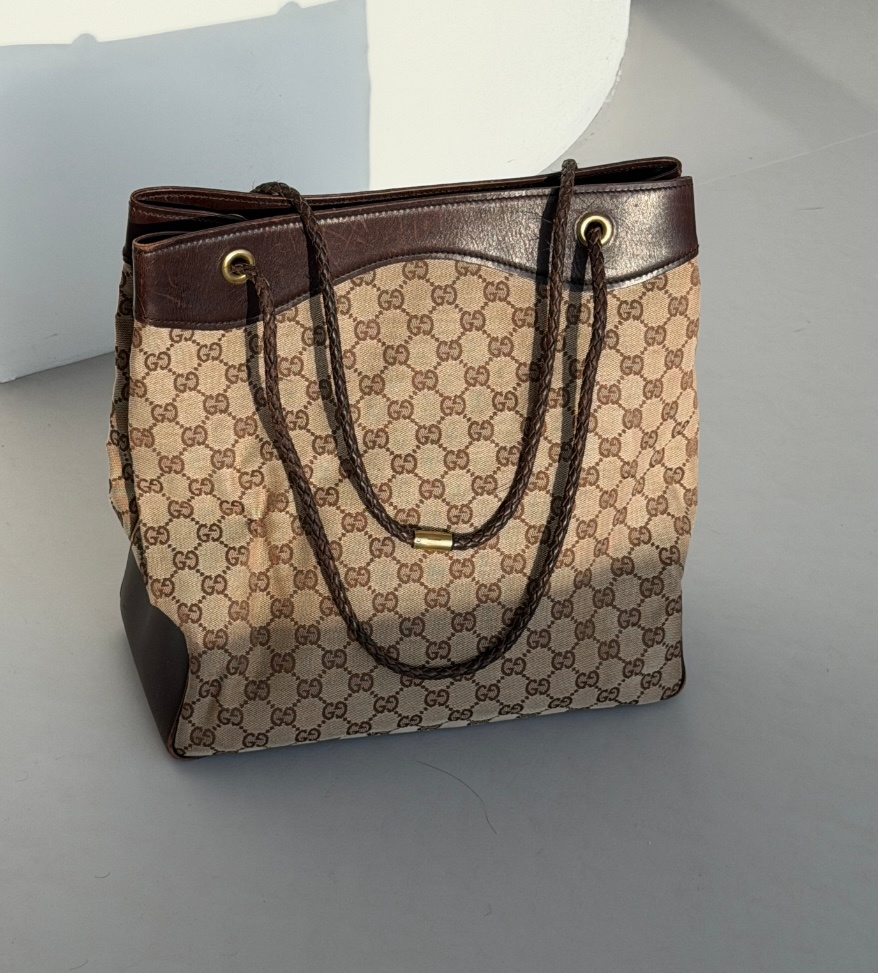 RR ARCHIVE Gucci GG Canvas & Leather Tote