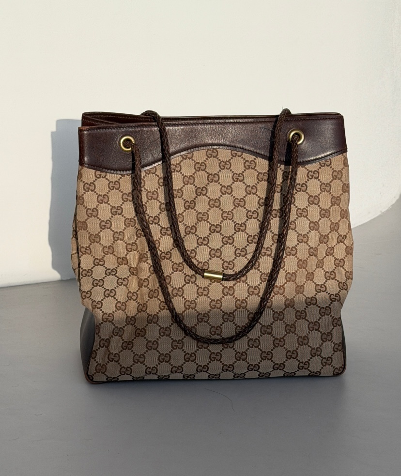 RR ARCHIVE Gucci GG Canvas & Leather Tote