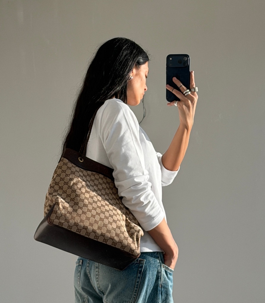 RR ARCHIVE Gucci GG Canvas & Leather Tote