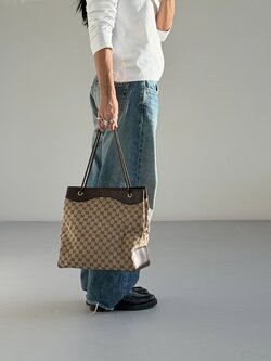 RR ARCHIVE Gucci GG Canvas & Leather Tote