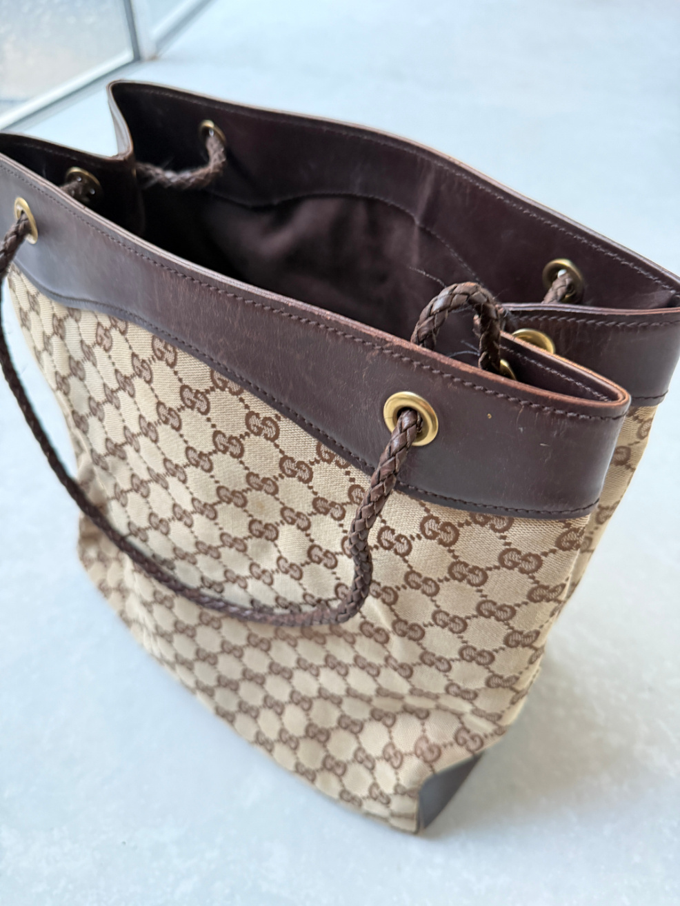RR ARCHIVE Gucci GG Canvas & Leather Tote