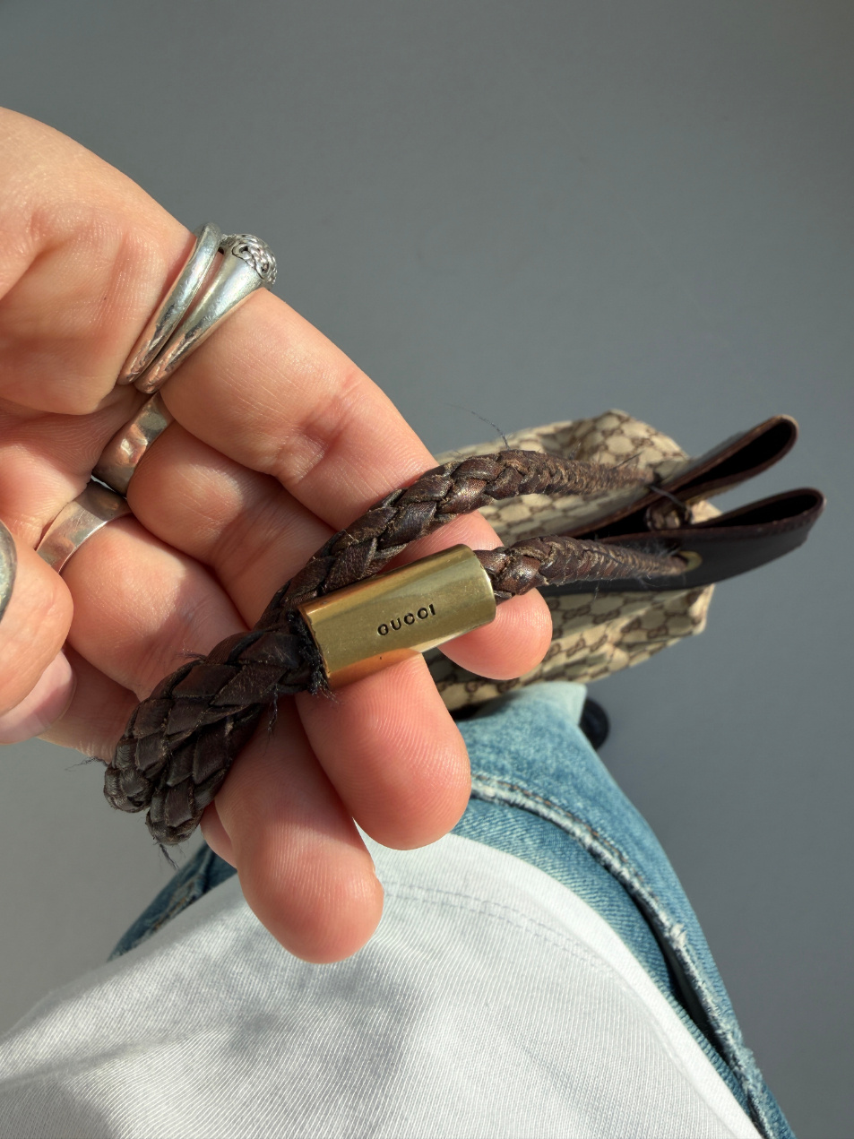 RR ARCHIVE Gucci GG Canvas & Leather Tote