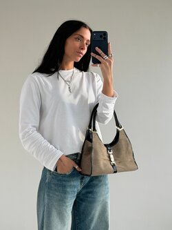RR ARCHIVE Gucci Jackie Mini Hobo Canvas Bag