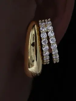 Billion Avenue Double Iris Hug Earstud