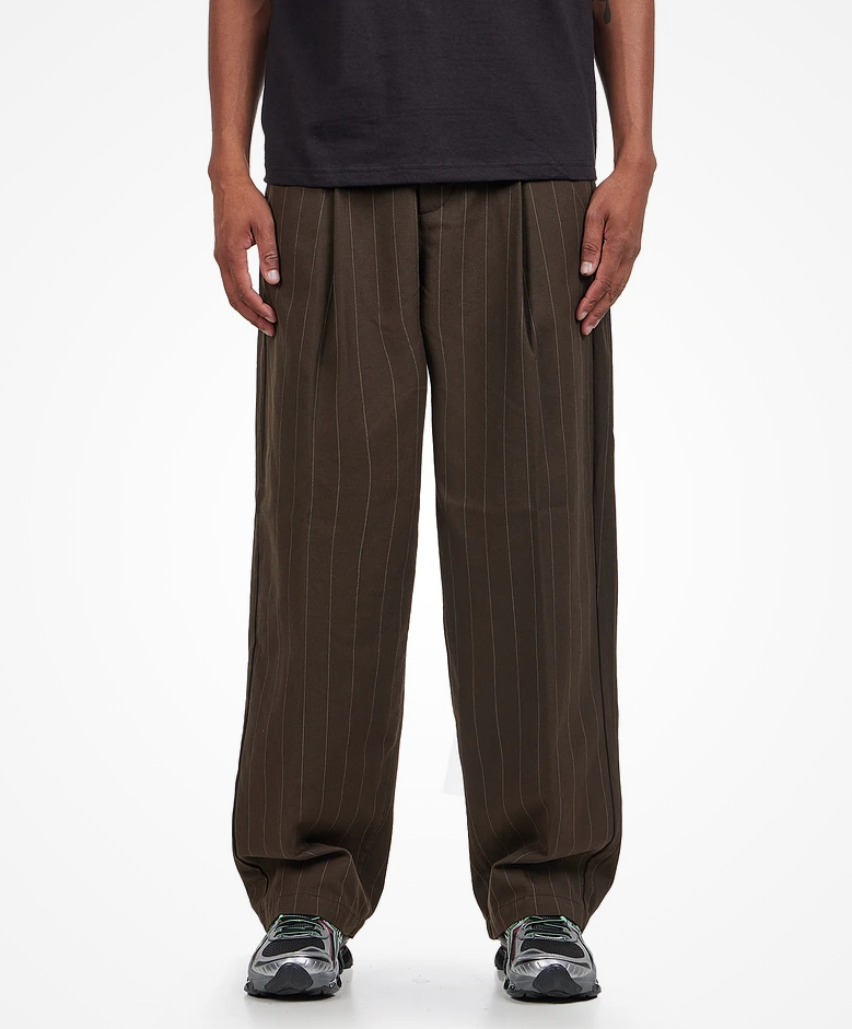 Obey Men Dean Stripe Pleated Trousers