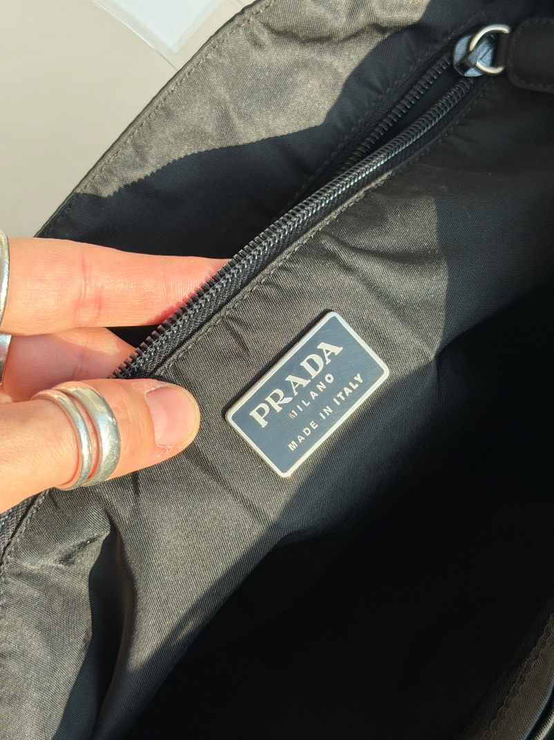 RR ARCHIVE Prada Nylon Plexi Handles Tote Bag