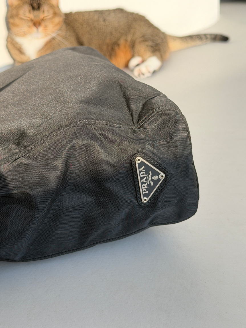 RR ARCHIVE Prada Nylon Plexi Handles Tote Bag