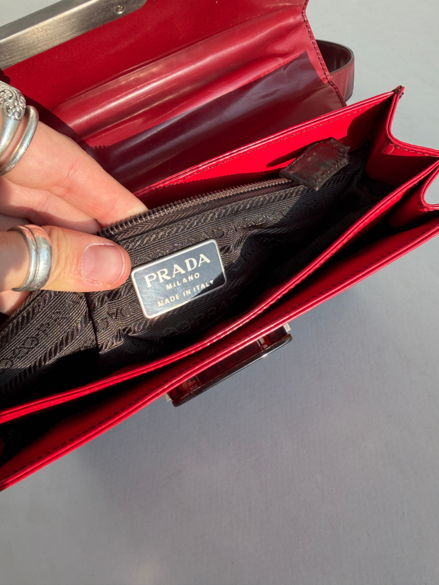 RR ARCHIVE Prada Militare Leather Shoulder Bag
