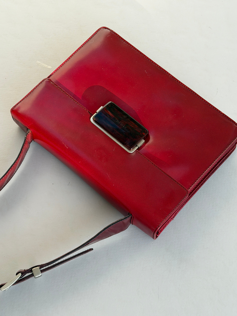 RR ARCHIVE Prada Militare Leather Shoulder Bag