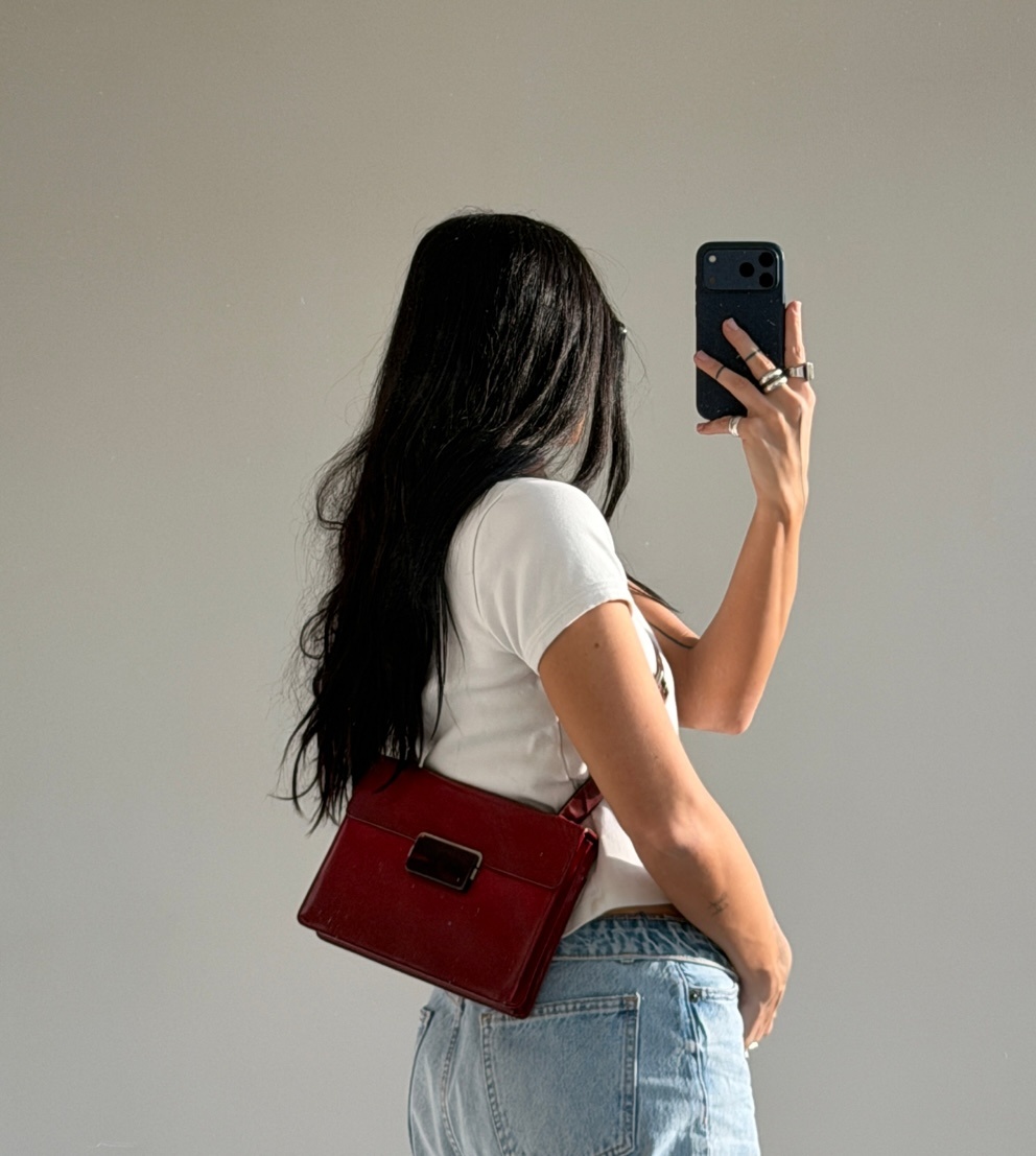 RR ARCHIVE Prada Militare Leather Shoulder Bag