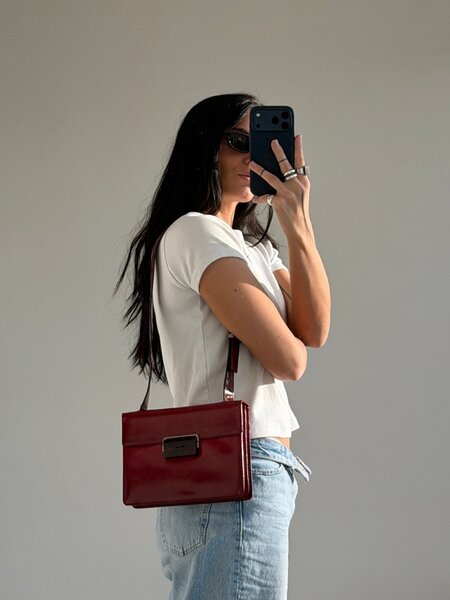 RR ARCHIVE Prada Militare Leather Shoulder Bag