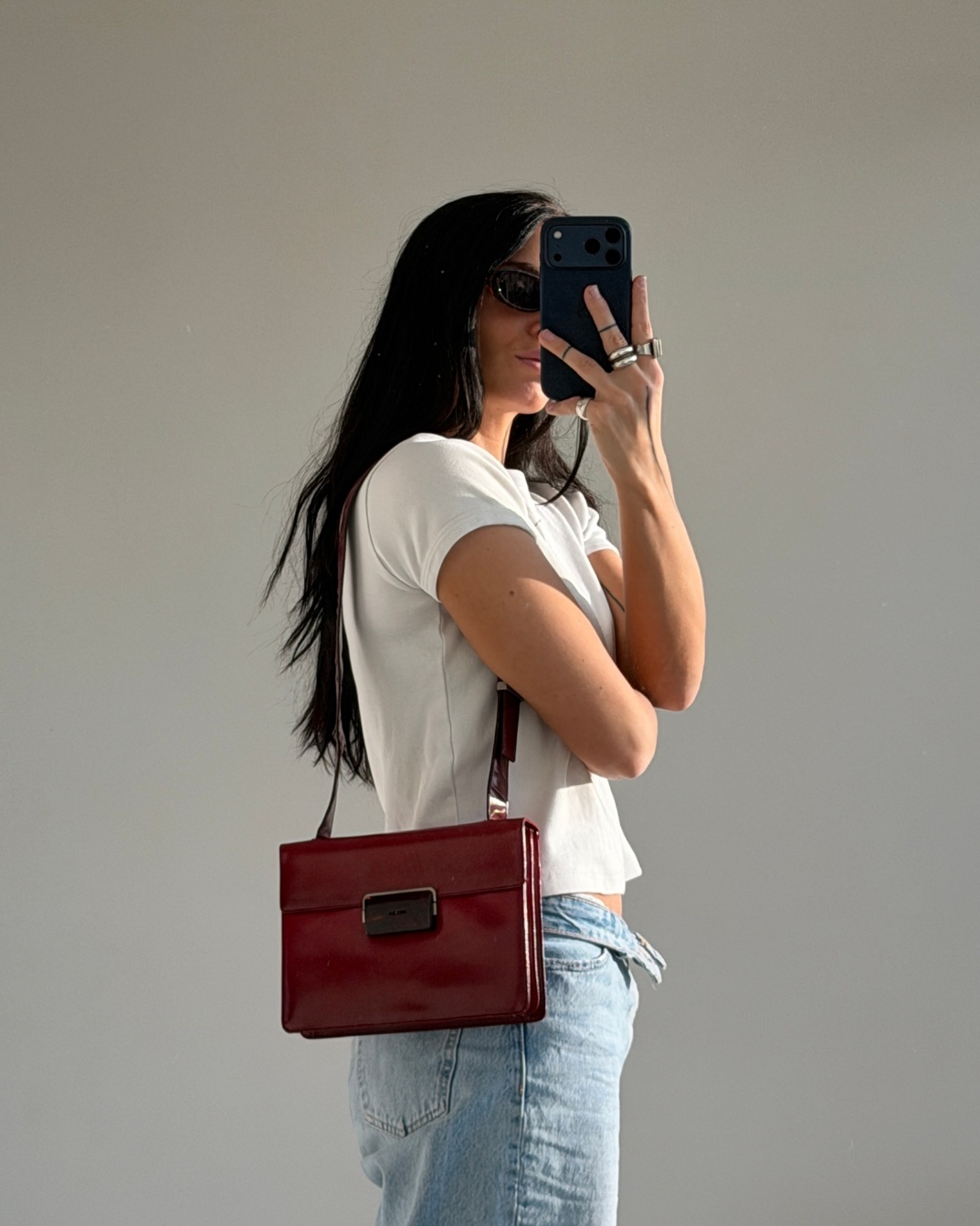 RR ARCHIVE Prada Militare Leather Shoulder Bag